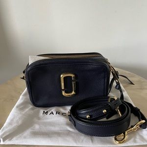 Marc Jacobs snapshot double zip in navy blue